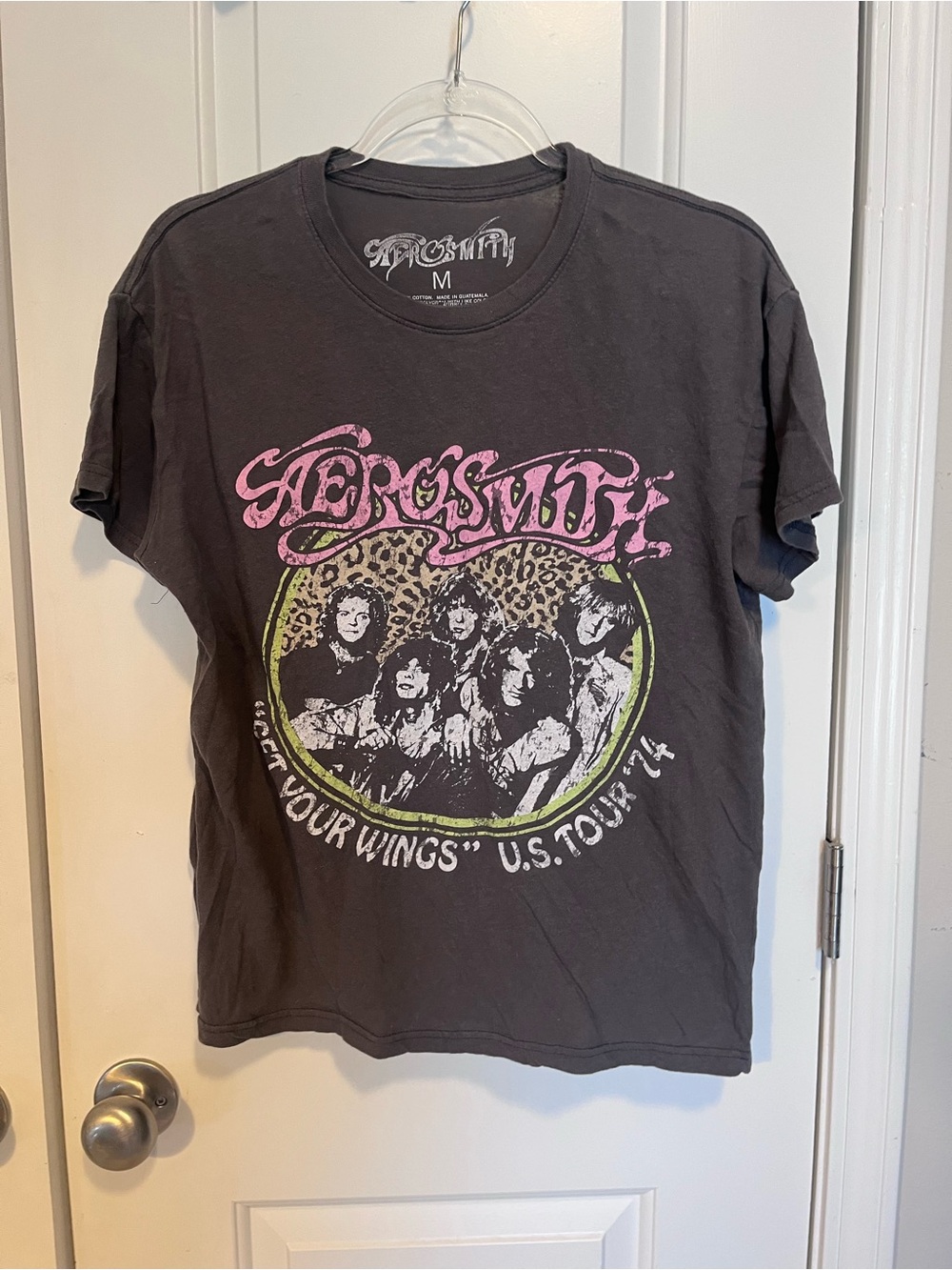 Aerosmith 'Get Your Wings' Graphic Band Tee - Black with Pink & Lime